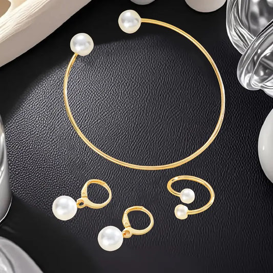 4-teiliges Perlenschmuckset