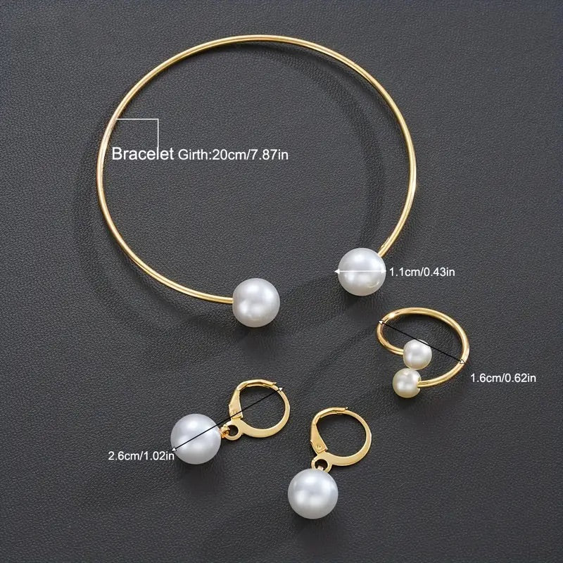 4-teiliges Perlenschmuckset