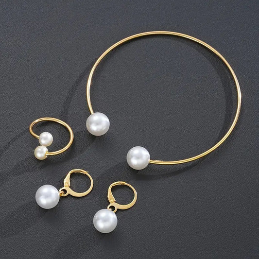 4-teiliges Perlenschmuckset