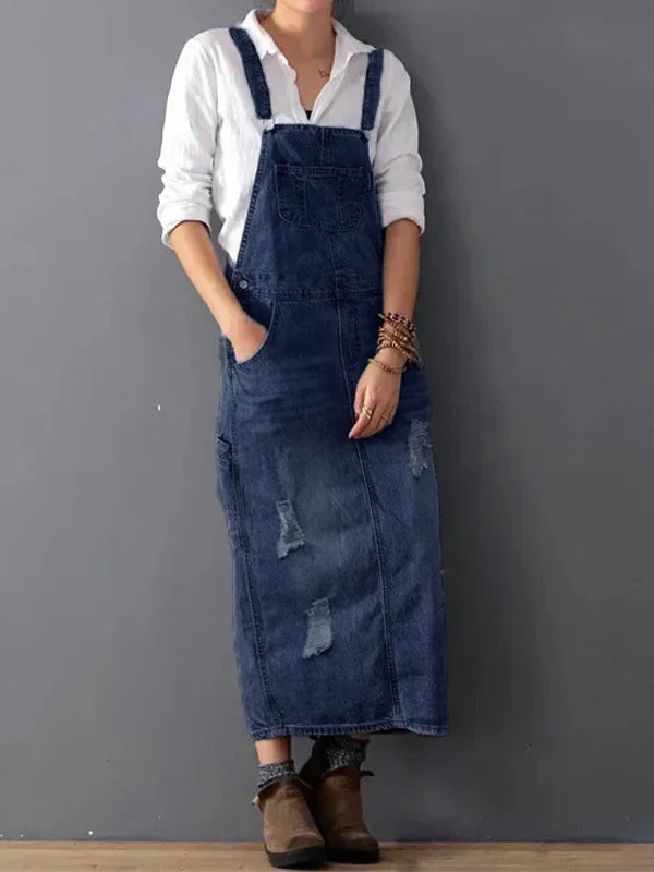 Serena | Premium denim afslankend met splitten