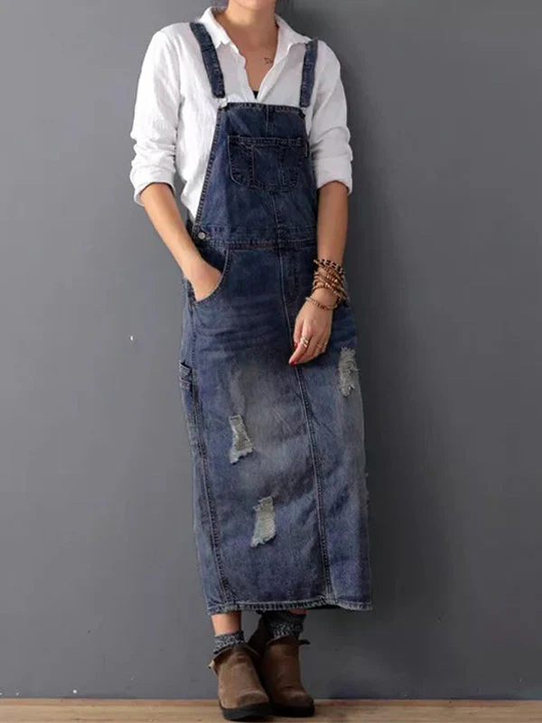 Serena | Premium denim afslankend met splitten